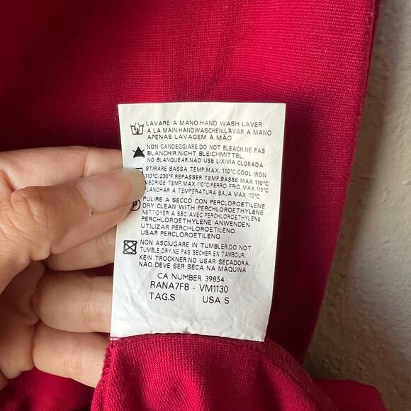 RED Valentino Red Scalloped Ruffle Sheath Dress Size Small - Picture 6 of 6